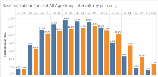 Figure 8: Final graph for Resident Labour Force of All Age Groups